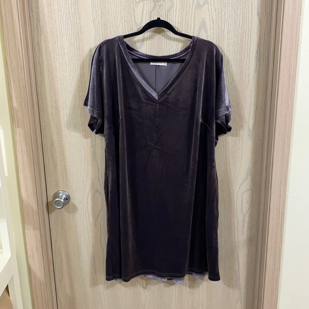 Chic Soul Plum Velvet Dress